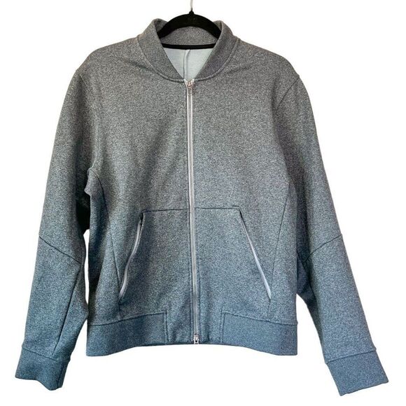 Lululemon Men's Gray Zip Up Bomber Jacket with Zipper Pockets Size Small - Picture 1 of 6